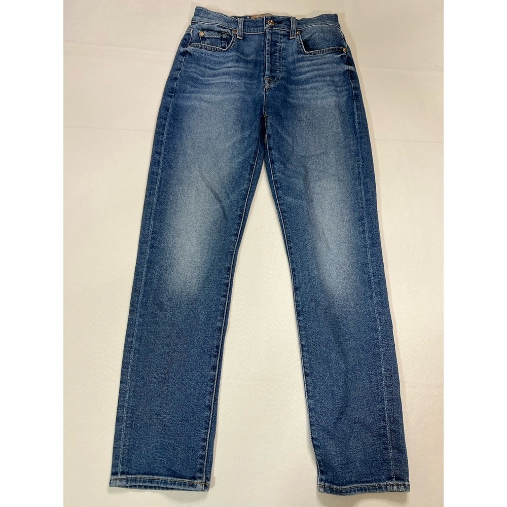 7 for All Mankind High Waist Josefina Jeans 29 Button Fly Luxe Vintage